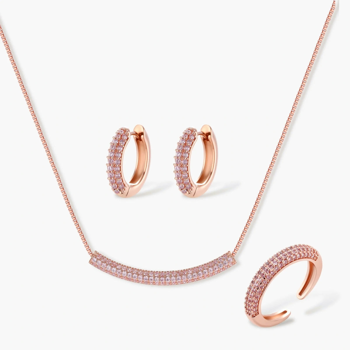 Conjunto Pavê Rosa